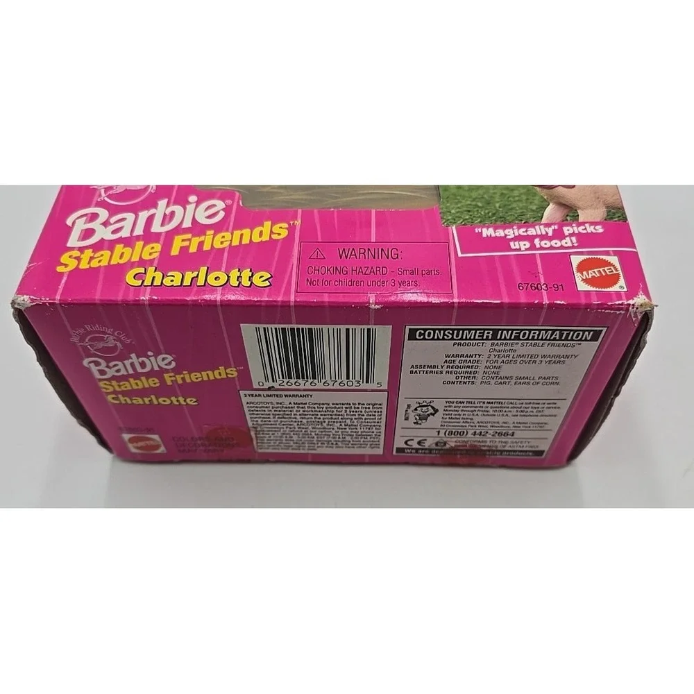 NWT Barbie Stable Friends‎ Charlotte Pig 1997 Mattel 67603